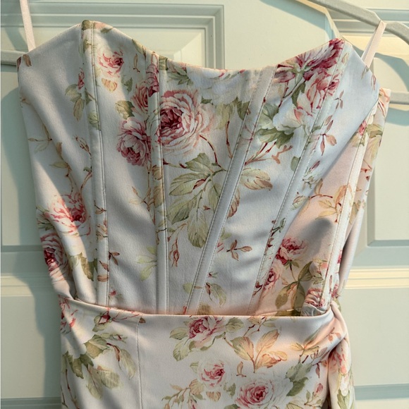 V. Chapman June Dress Pink Rose Print - Picture 6 of 10